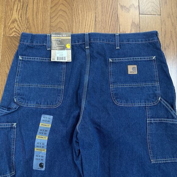 Men's Carhartt Loose Original Dungaree Fit Carpenter Pants B13-DST 40×30 NWT - Picture 6 of 8